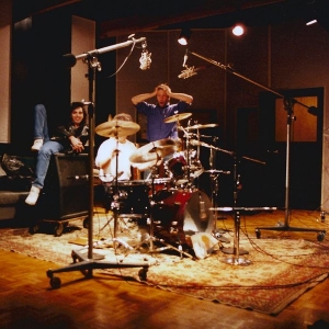 Satriani, Camptelli and me recording The Crush of Love           